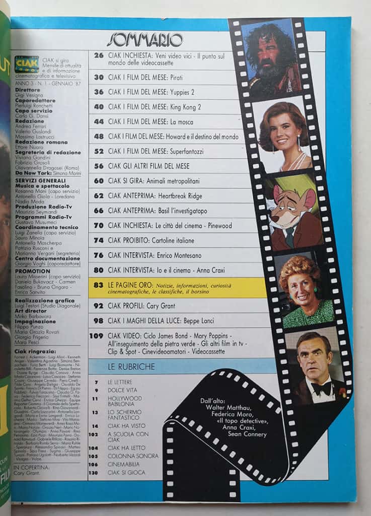 CIAK n° 1 - 1987 CARY GRANT Sean Connery WALTER MATTHAU - immagine 3
