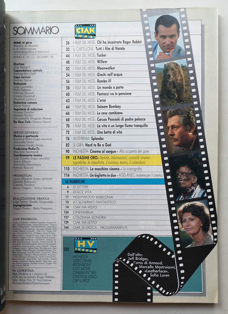 CIAK n° 12 - 1988 MARCELLO MASTROIANNI Sofia Loren JEFF BRIDGES - immagine 3
