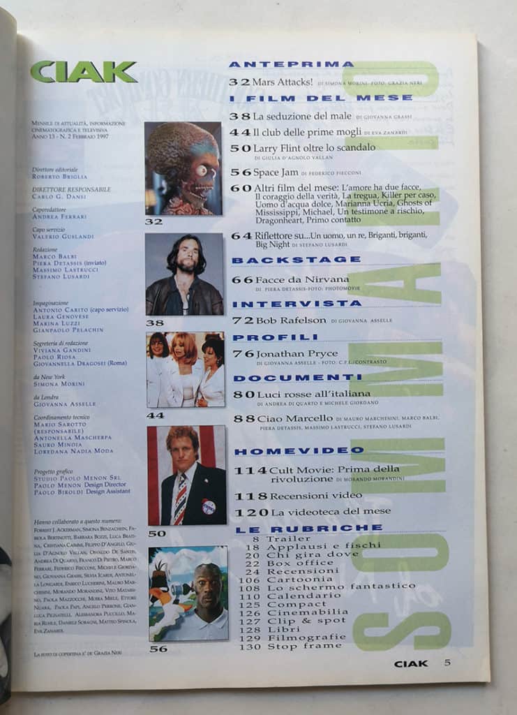 CIAK n° 2 - 1997 MARCELLO MASTROIANNI Larry Flint TIM BURTON - immagine 3