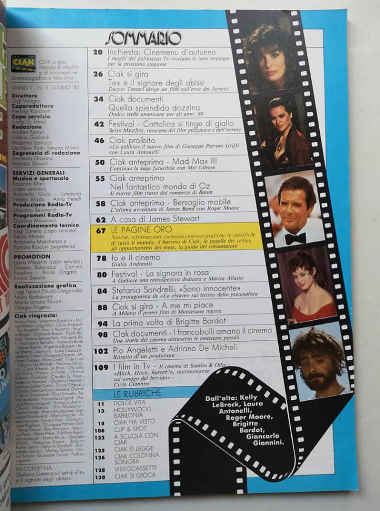 CIAK n° 3 - 1985  TEX Giuliano Gemma BRIGITTE BARDOT - immagine 3