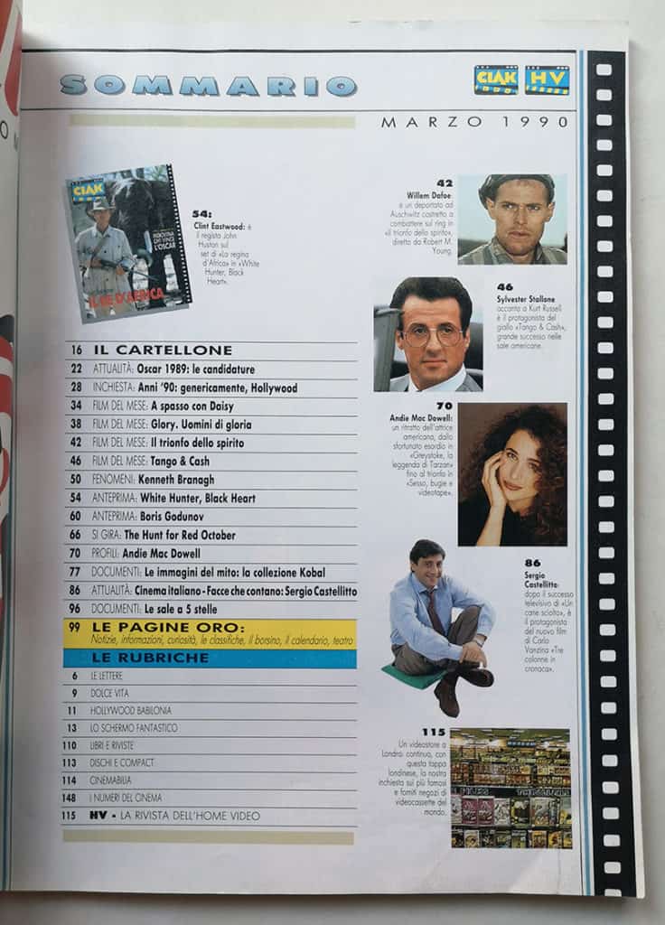 CIAK n° 3 - 1990 CLINT EASTWOOD Castellitto SYLVESTER STALLONE - immagine 3