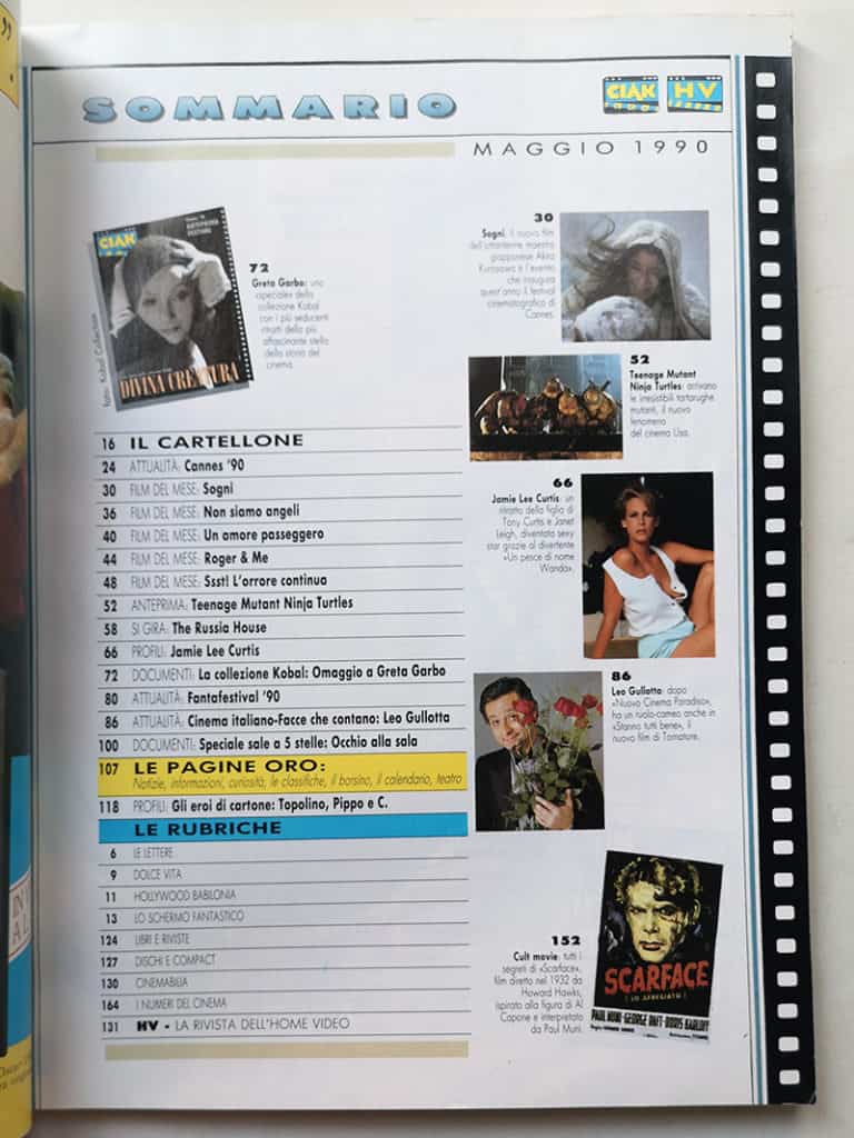 CIAK n° 5 - 1990 GRETA GARBO Jamie Lee Curtis LEO GULLOTTA - immagine 3