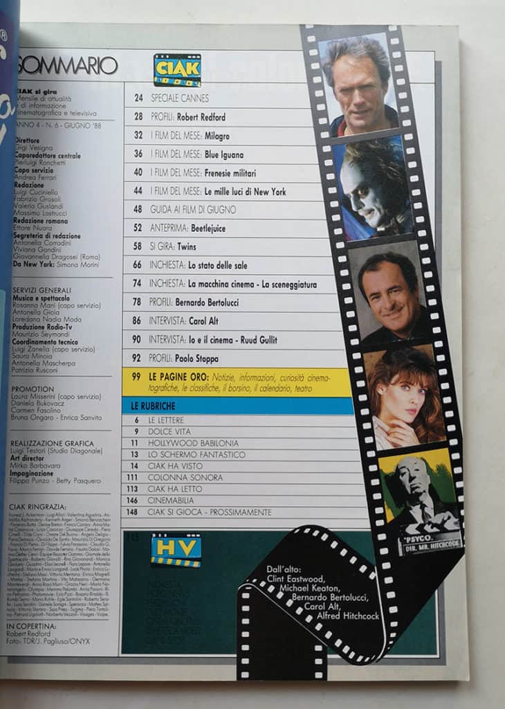 CIAK n° 6 - 1988 ROBERT REDFORD Bernardo Bertolucci CAROL ALT - immagine 3