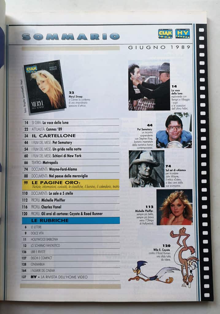 CIAK n° 6 - 1989 MERYL STREEP Michelle Pfeiffer FEDERICO FELLINI - immagine 3