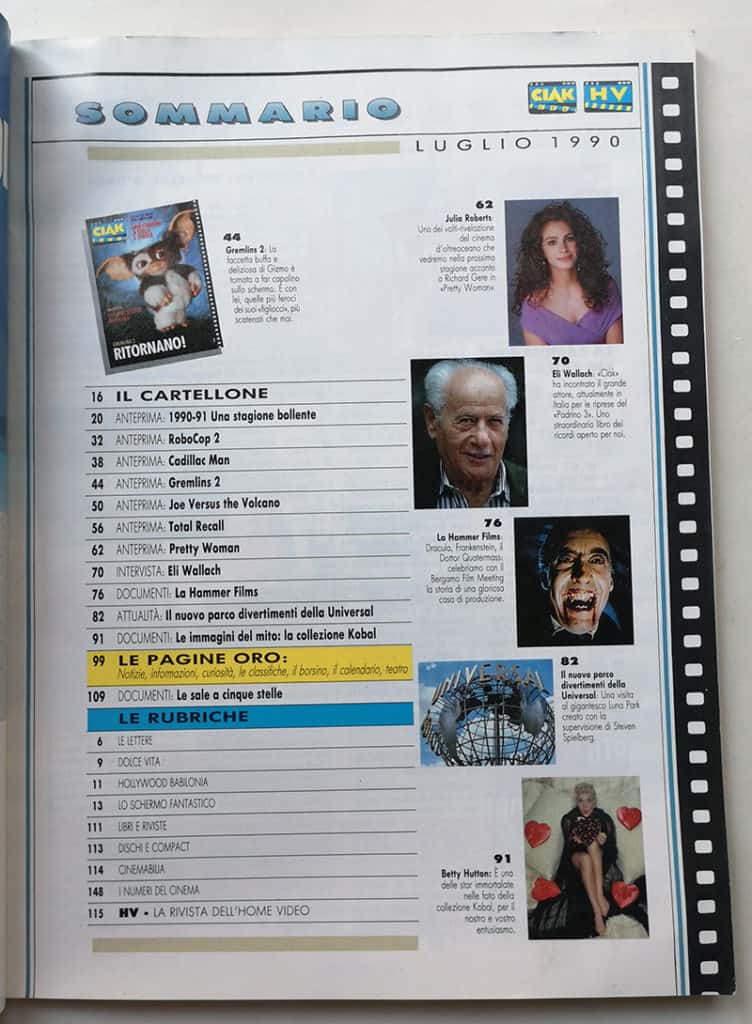 CIAK n° 7 - 1990 GREMLINS Julia Roberts BETTY HUTTON - immagine 3
