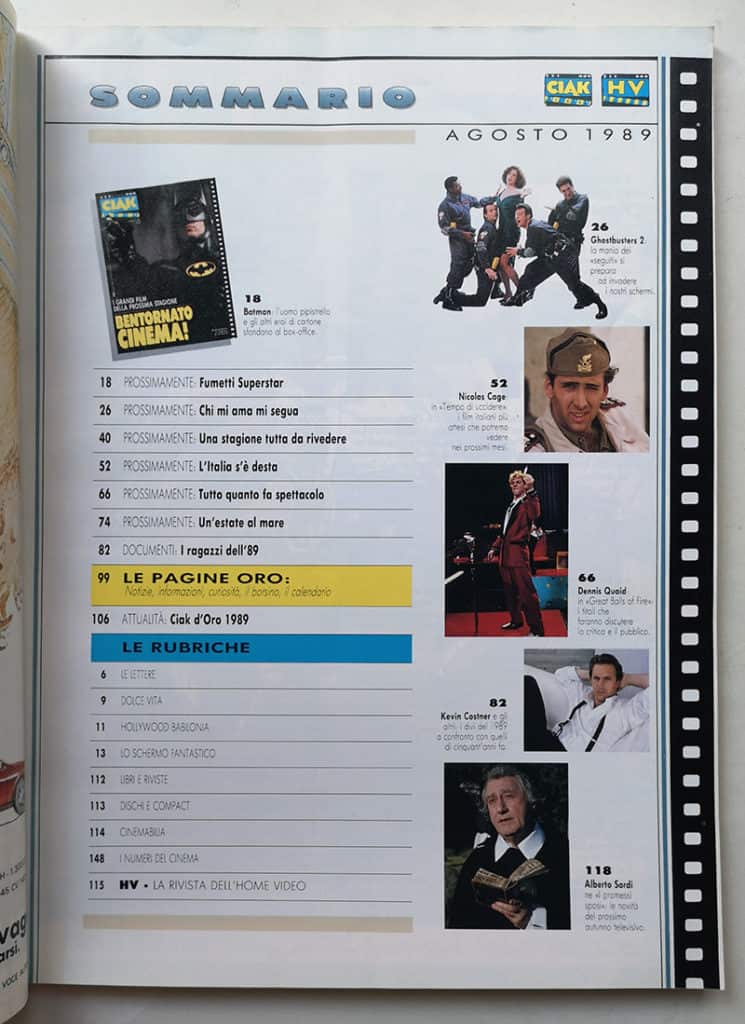 CIAK n° 8 - 1989 BATMAN Tim Burton ALBERTO SORDI - immagine 3