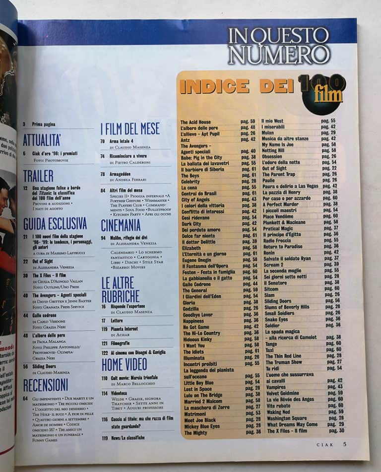 CIAK n° 8 - 1998 GILLIAN ANDERSON David Duchovny X-FILES - immagine 3