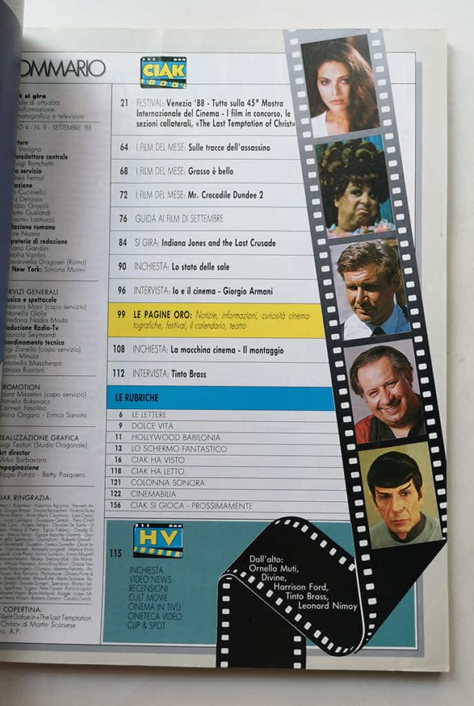 CIAK n° 9 - 1988 WILLEM DAFOE Ornella Muti LEONARD NIMOY - immagine 3