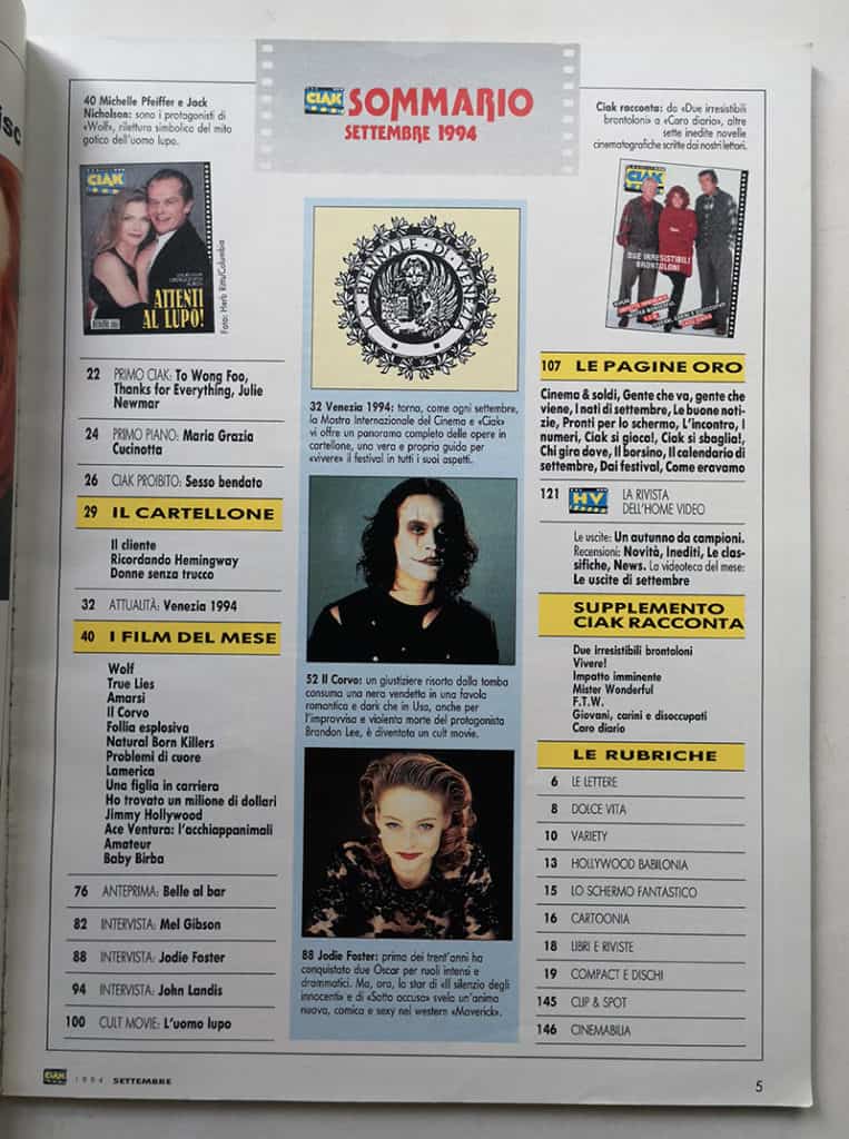 CIAK n° 9 - 1994 MICHELLE PFEIFFER Jack Nichosolson IL CORVO - immagine 3