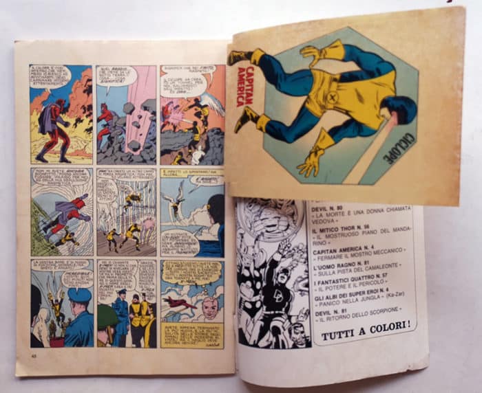 CAPITAN AMERICA 2 Corno 1973 ADESIVI gadget - immagine 3