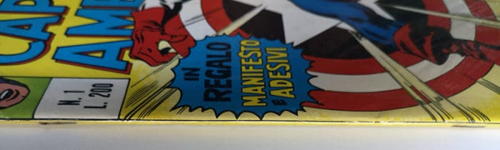 CAPITAN AMERICA 1 Poster Adesivo BLISTERATO Errore VARIANTE Corno 1973 - immagine 7