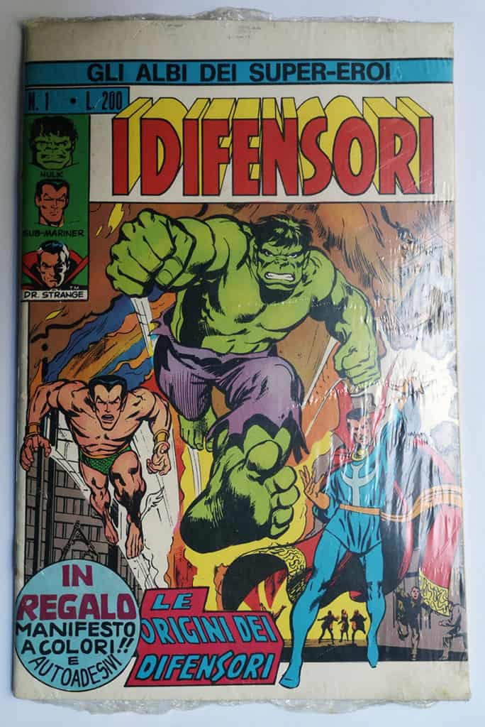 ASE I DIFENSORI 1 Poster Adesivo BLISTERATO Errore VARIANTE Corno 1973 - immagine 2