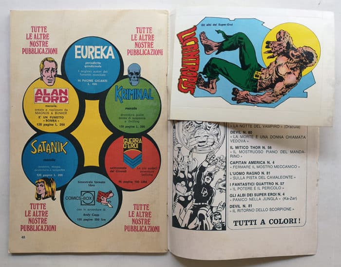 ASE Albi Dei Supereroi 2 Warlock 1 CORNO 1973 ADESIVI gadget - immagine 3