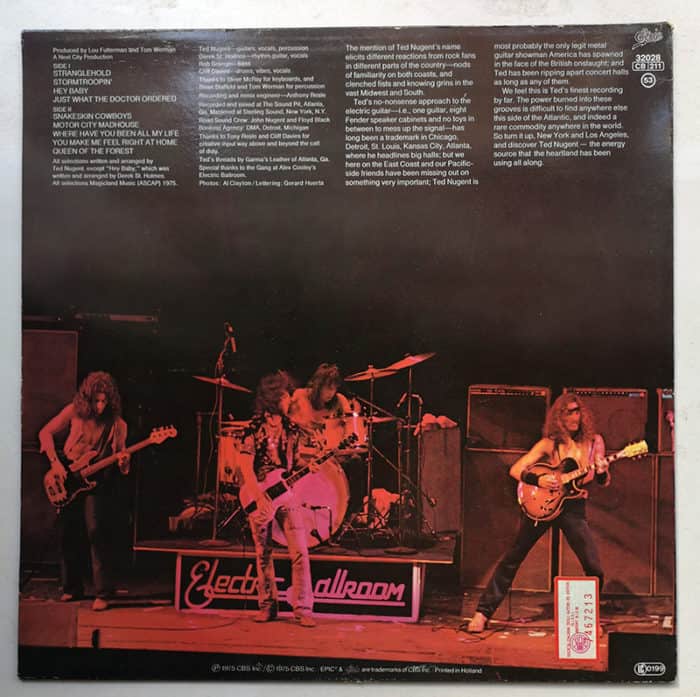 TED NUGENT Ted Nugent DISCO LP EPC 32020 EPIC - immagine 2