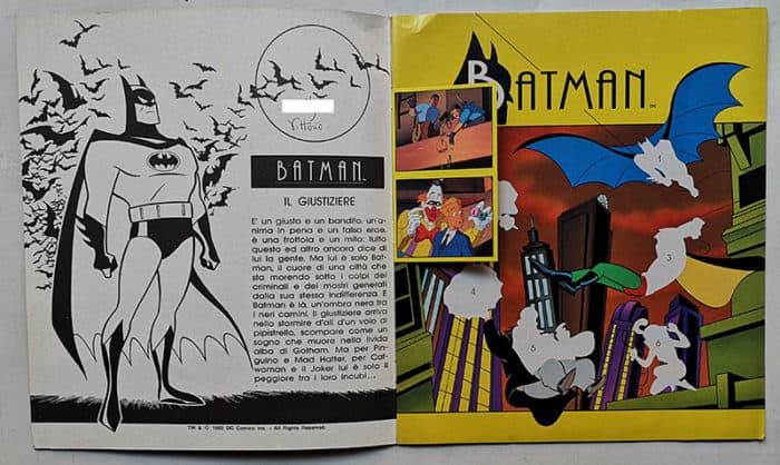 Album BATMAN The Animated Series PANINI 1993 VUOTO figurine omaggio bustina - immagine 2