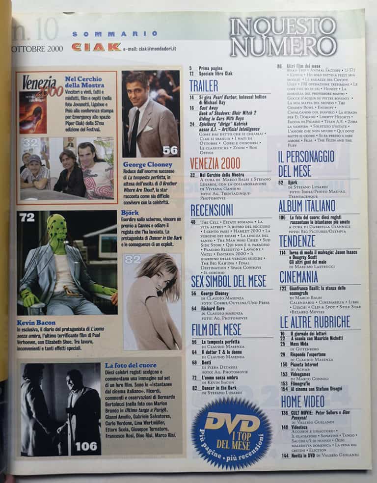 CIAK n° 10 - 2000 GEORGE CLOONEY Kevin Bacon + POSTER Richard Gere - immagine 3