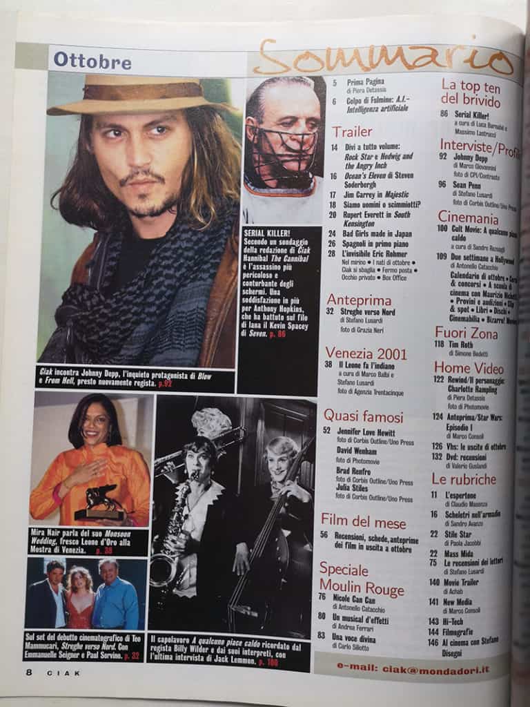 CIAK n° 10 - 2001 NICOLE KIDMAN Johnny Depp SEAN PENN Mira Nair - immagine 3