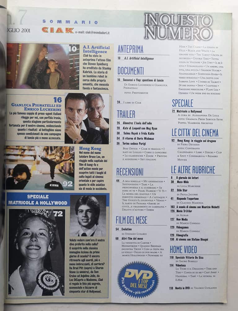 CIAK n° 7 - 2001 BRAD PITT speciale matricole a Hollywood - immagine 3