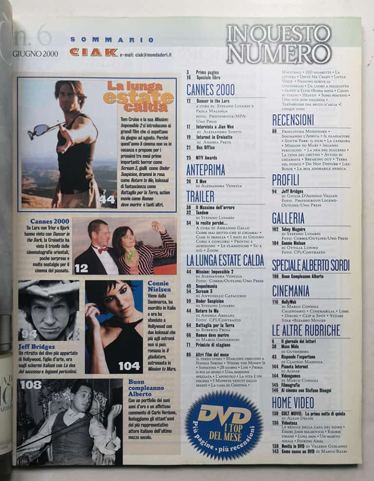 CIAK n° 11 - 2000 X MEN Valeria Golino P P PASOLINI + MASCHERA Scary Movie - immagine 2