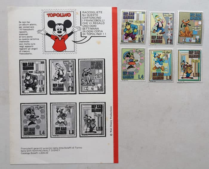 CARTONCINO CON 6 francobolli TOPOLINO San Marino (Topolino 804) - immagine 3