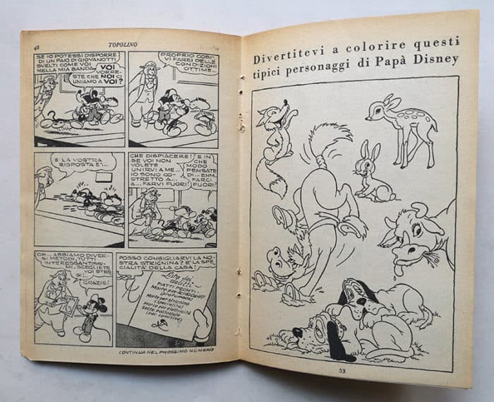 Recupero Restauro TOPOLINO LIBRETTO 19 Mondadori 1950 - immagine 2