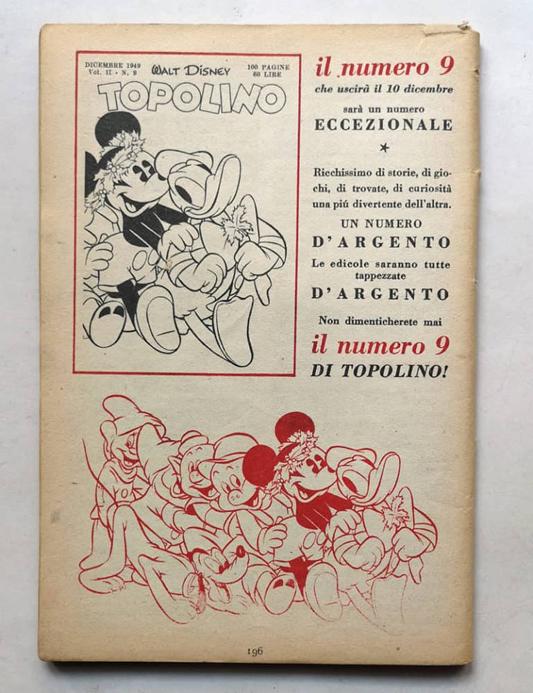 Recupero Restauro TOPOLINO LIBRETTO 8 Mondadori 1949 - immagine 3