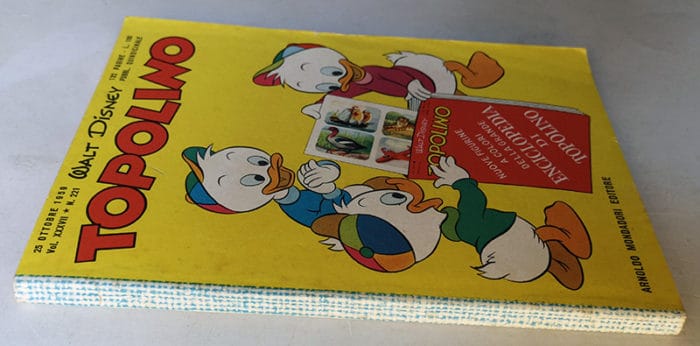TOPOLINO LIBRETTO 221 Mondadori 1959 Inserto 4+4 Figurine Bollino - immagine 2
