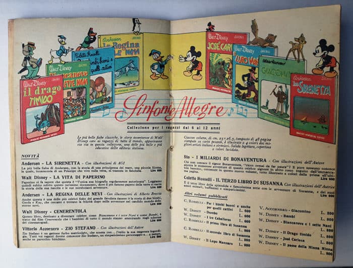 TOPOLINO LIBRETTO 22 Mondadori 1950 bollino pagina centrale - immagine 2