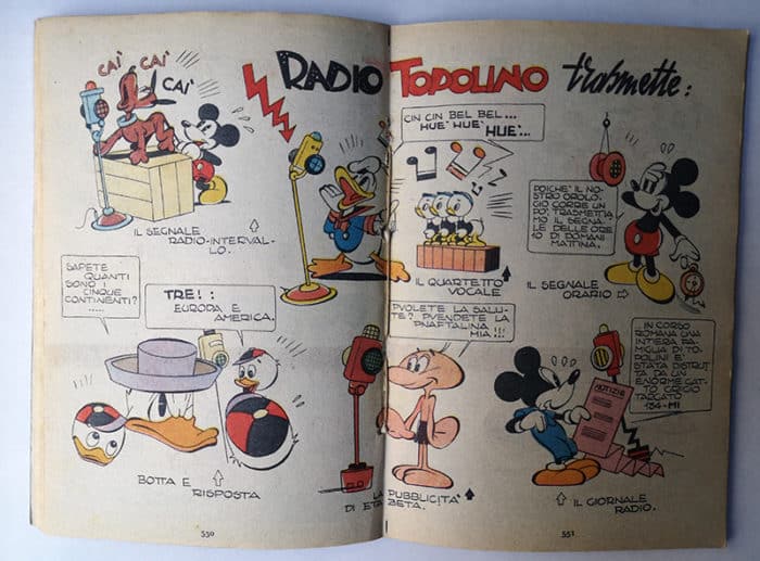 TOPOLINO LIBRETTO 30 Mondadori 1951 buoni filigranati pagina centrale - immagine 2