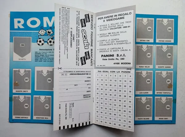 Album calciatori PANINI 1990-91 VUOTO con cedole e figurine omaggio - immagine 3