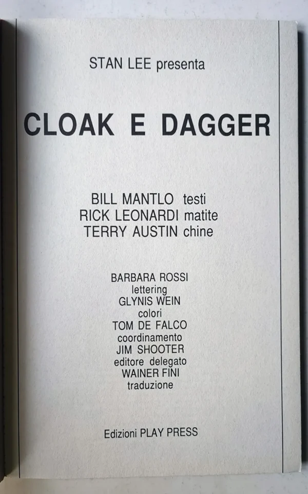 CLOAK e DAGGER Supplemento PLAY PRESS 1989 - immagine 3