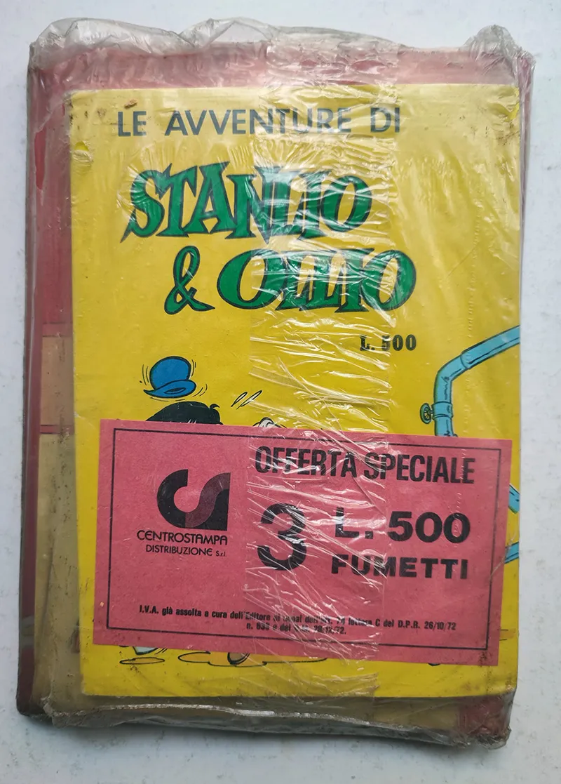 BUSTA SORPRESA Stanlio e Ollio 3 fumetti L. 500