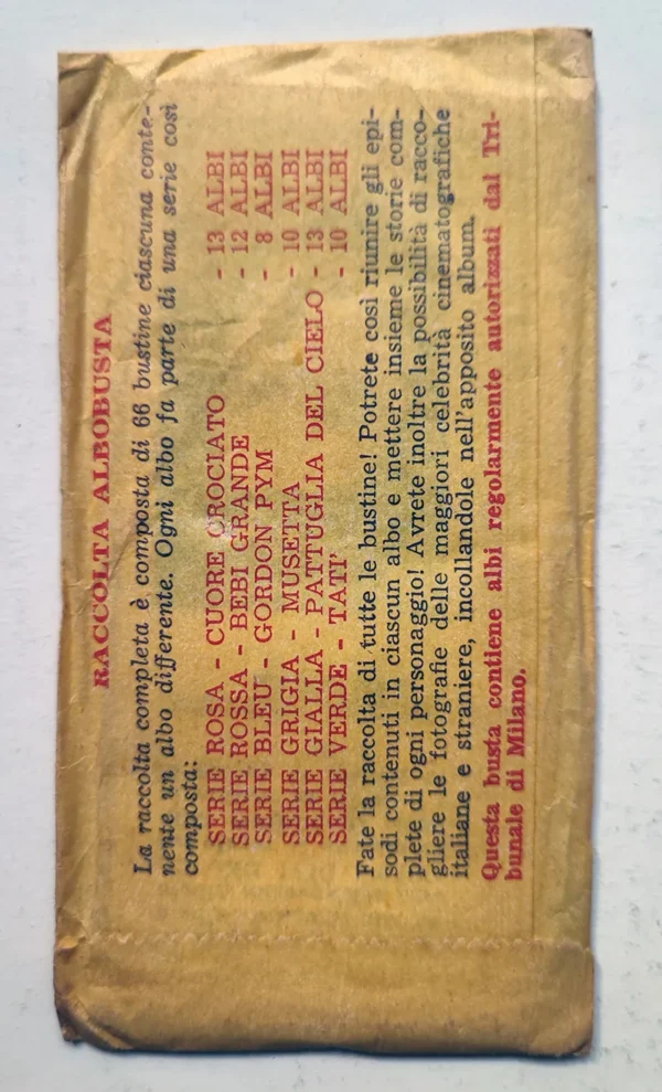 Fumetti vintage BUSTALBO GIALLA