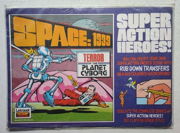 Letraset Action Transfers Super Action Heroes SPACE 1999 Terror of the Planet Cyborg