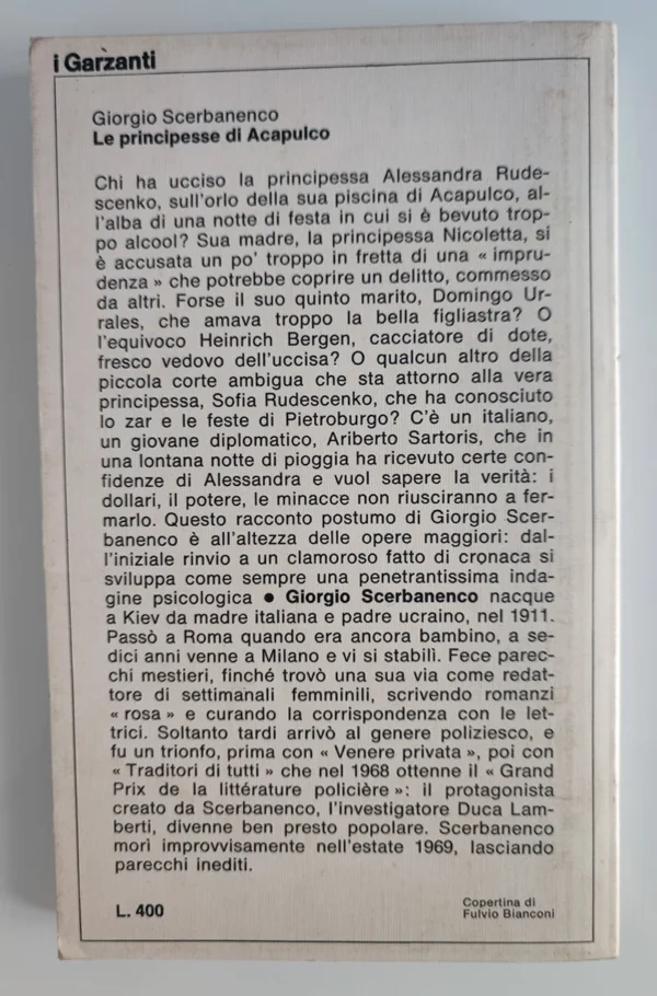 I Garzanti 254 LE PRINCIPESSE DI ACAPULCO