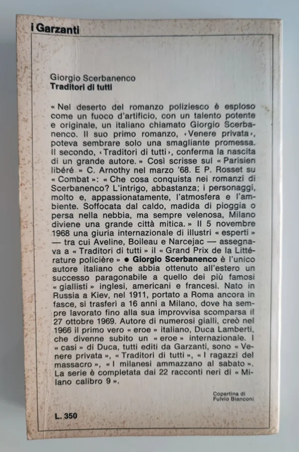 I Garzanti 212 TRADITORI DI TUTTI